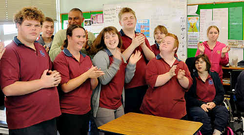 Gympie Special School sings along as part of the nationwide Count Us In singalong. Pictured from left are Liam Jerram, Nicholas Balsa, Kate Deboer, Neisha Engledow, Michael Durai, Jake Miron, Thomas Filer Wilson, Israel Osborne, Rebecca Cohen, Emily Hillhouse. Gympie Special School sings along as part of the nationwide Count Us In singalong. Pictured from left are Liam Jerram, Nicholas Balsa, Kate Deboer, Neisha Engledow, Michael Durai, Jake Miron, Thomas Filer Wilson, Israel Osborne, Rebecca Cohen, Emily Hillhouse.